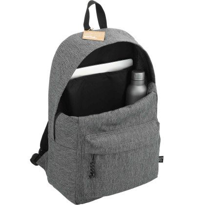Custom Vila Recycled 15" Computer Backpack - Interior View - Graphite
