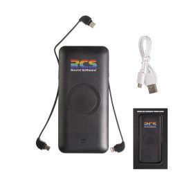 Custom 5000 MAH Wireless Powerbank - Black