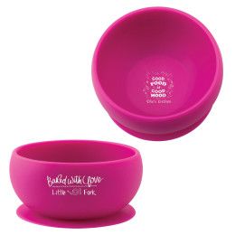 Custom Silicone Suction Bowl - Pink
