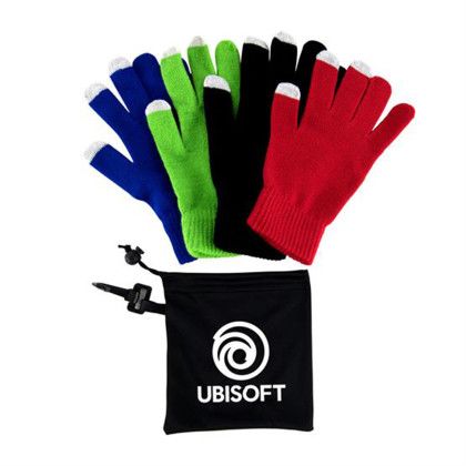 Custom Texting Gloves with Pouch - All Colors
