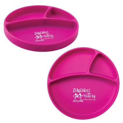 Custom Silicone Suction Plate - Pink