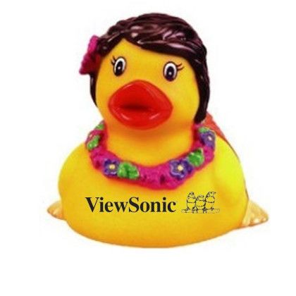Custom Rubber Hawaii Hula Duck Toy - Violet Lei Custom Rubber Hawaii Hula Duck Toy - Violet Lei