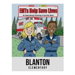 Custom EMTS Help Save Lives Coloring Book