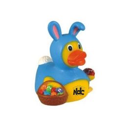Custom Rubber Easter Bunny Duck Toy - Blue Suit Custom Rubber Easter Bunny Duck Toy - Blue Suit