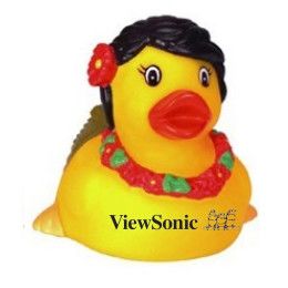 Custom Rubber Hawaii Hula Duck Toy - Red Lei Custom Rubber Hawaii Hula Duck Toy - Red Lei