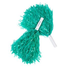 Custom Pep Rally Pom Poms - Teal