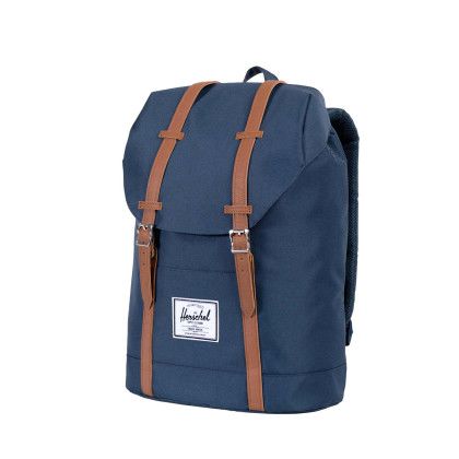 Custom Herschel Retreat 15" Computer Backpack - Navy - Side View