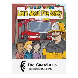 Custom Learn About Fire Safety Stickers Book