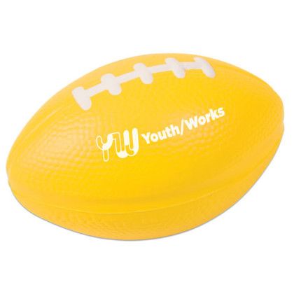 Custom Football Stress Ball - Yellow