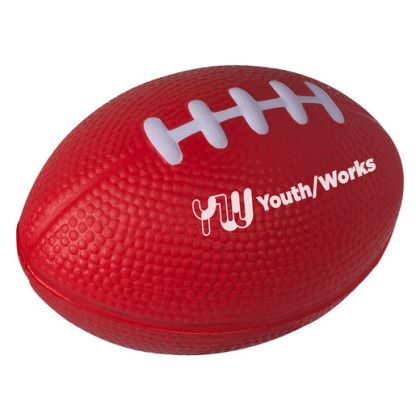 Custom Football Stress Ball - Red