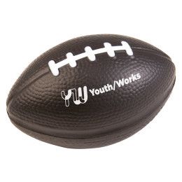 Custom Football Stress Ball - Black