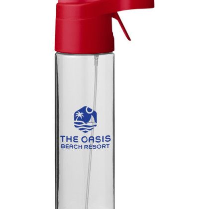 Custom Belle Mare 20oz Misting Water Bottle - Red Custom Belle Mare 20oz Misting Water Bottle - Red