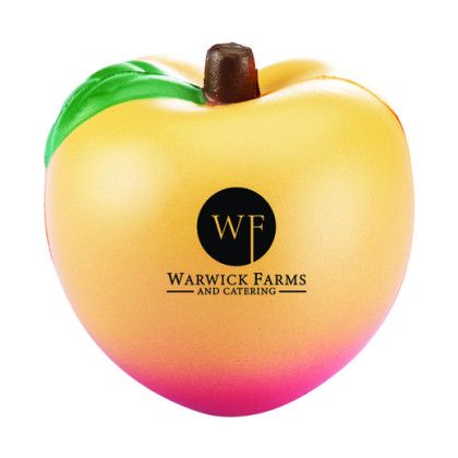 Custom Peach Stress Ball with Logo Imprint