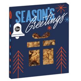 Custom Holiday Window Box with Gourmet Cookie - Oatmeal Raisin - Gift