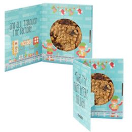 Custom Holiday Storybook Box with Gourmet Cookie - Oatmeal Raisin