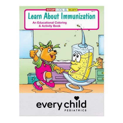 Custom Learn About Immunization Coloring Book
