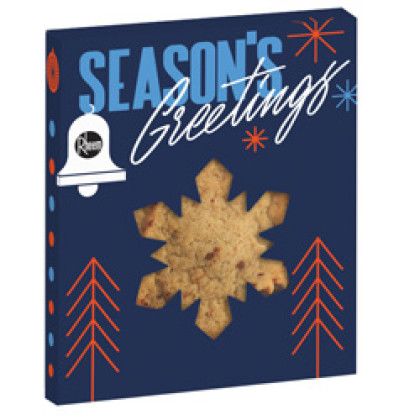 Custom Holiday Window Box with Gourmet Cookie - Gluten Free Chocolate Chip - Snowflake Custom Holiday Window Box with Gourmet Cookie - Gluten Free Chocolate Chip - Snowflake