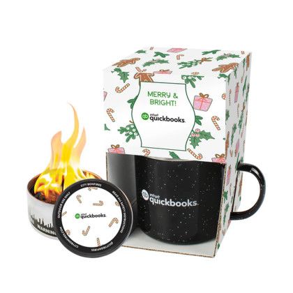 Custom Speckled Camping Mug - 16 oz., City Bonfires Portable Bonfire - Black Mug