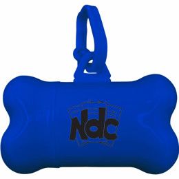 Custom Bone Shaped Waste Bag Dispenser - Blue