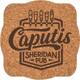 Custom Square Cork Coaster- 2.75" x 2.75" with Imprint