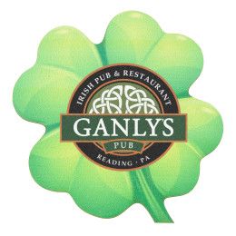 Custom 60 Point Clover Coaster with Full-Color Imprint