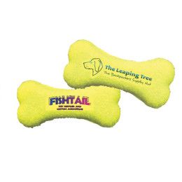Custom Bone Shaped Toy Tennis Ball with Full-Color Imprint Custom Bone Shaped Toy Tennis Ball with Full-Color Imprint