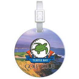 Custom Domed Round Golf Bag Tag - Full Color Imprint