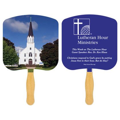 Custom Church Fan with One Color Imprint