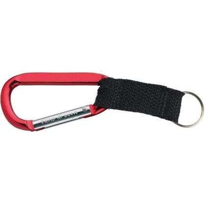 Custom 2" Small Carabiner with Web Strap - Metallic Red Custom 2" Small Carabiner with Web Strap - Metallic Red