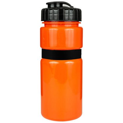 20 oz Sportster Bottle with Silicone Gripper Band & Flip Top Lid - Orange 20 oz Sportster Bottle with Silicone Gripper Band & Flip Top Lid - Orange