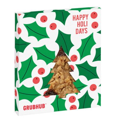 Custom Holiday Tree Window Box - Oatmeal Raisin Cookie - Full Color Imprint Custom Holiday Tree Window Box - Oatmeal Raisin Cookie - Full Color Imprint
