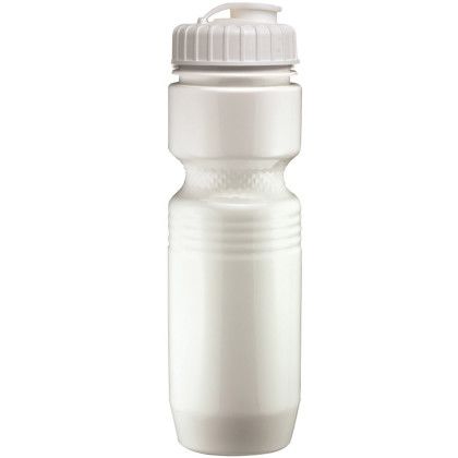 Custom 26 oz Jogger Bottle with Flip Top Lid - White