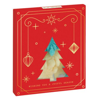 Custom Tree Window Box w/ Holiday Candy - Gummy Snowflakes - Full Color Imprint