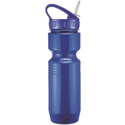 Custom 26 oz Jogger Bottle with Sport Sip Lid & Straw - Royal Blue