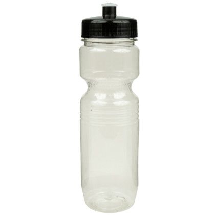 Custom 26 oz Translucent Jogger Bottle with Push Pull Lid - Clear