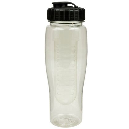 Custom 24 oz Translucent Contour Bottle with Flip Top Lid & Infuser - Clear Custom 24 oz Translucent Contour Bottle with Flip Top Lid & Infuser - Clear