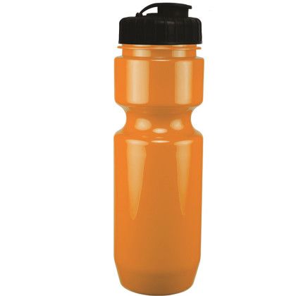 Custom 22oz Bike Bottle with Flip Top Lid - Orange Custom 22oz Bike Bottle with Flip Top Lid - Orange
