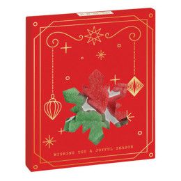 Custom Snowflake Window Box w/ Holiday Candy - Gummy Holiday Trees - Full Color Imprint