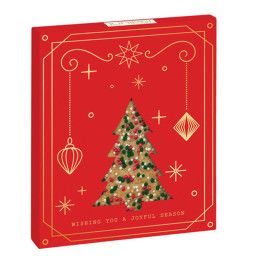 Custom Holiday Tree Window Box - Sugar Cookie with Holiday Nonpareils - Full Color Imprint