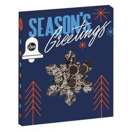 Custom Snowflake Window Box w/ Holiday Candy - Sno-Caps - Full Color Imprint