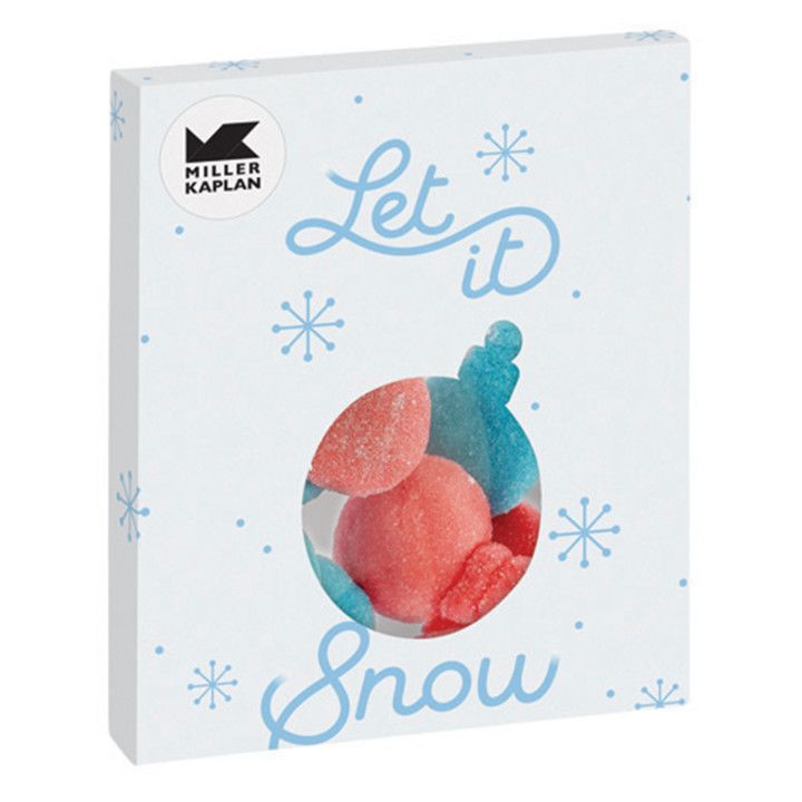 Custom Ornament Window Box w/ Holiday Candy Gummy Ornaments