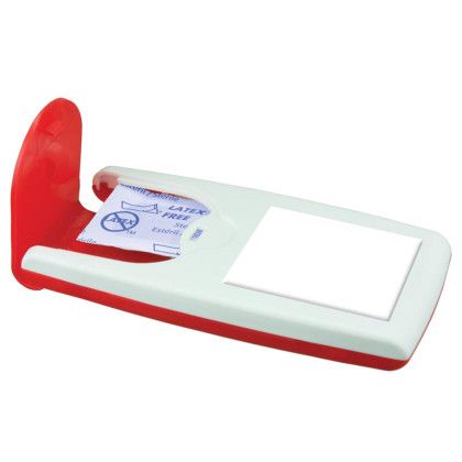 Custom First Aid Snap Top Domed Safety Kit - Full Color Imprint - White with Red