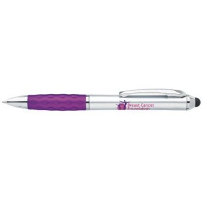 Custom Tev Silver Stylus Pen - Purple