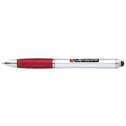 Custom Tev Silver Stylus Pen - Red