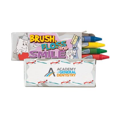 Custom 4 Pack Dental Crayon with Imprint