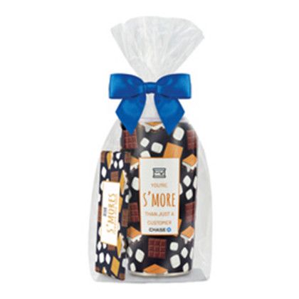 Custom 20 Oz. Insulated Tumbler Gift Set w/ Milk Chocolate S'mores Bar