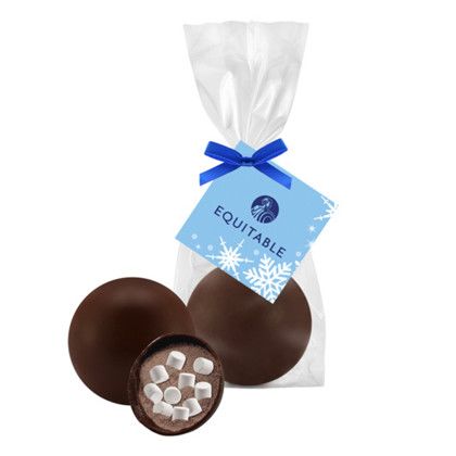 Custom Mini Hot Chocolate Bomb Mug Stuffer - Dark Chocolate