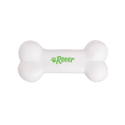 Custom Bone Shaped Dog Squeeze Toy - White