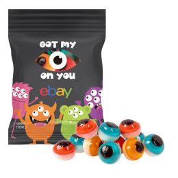 Custom Clever Candy 2oz. Full Color DigiBag with 3D Gummy Eyeballs