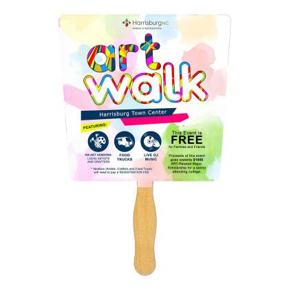 Full Color Custom Tapered Glued Hand Fan